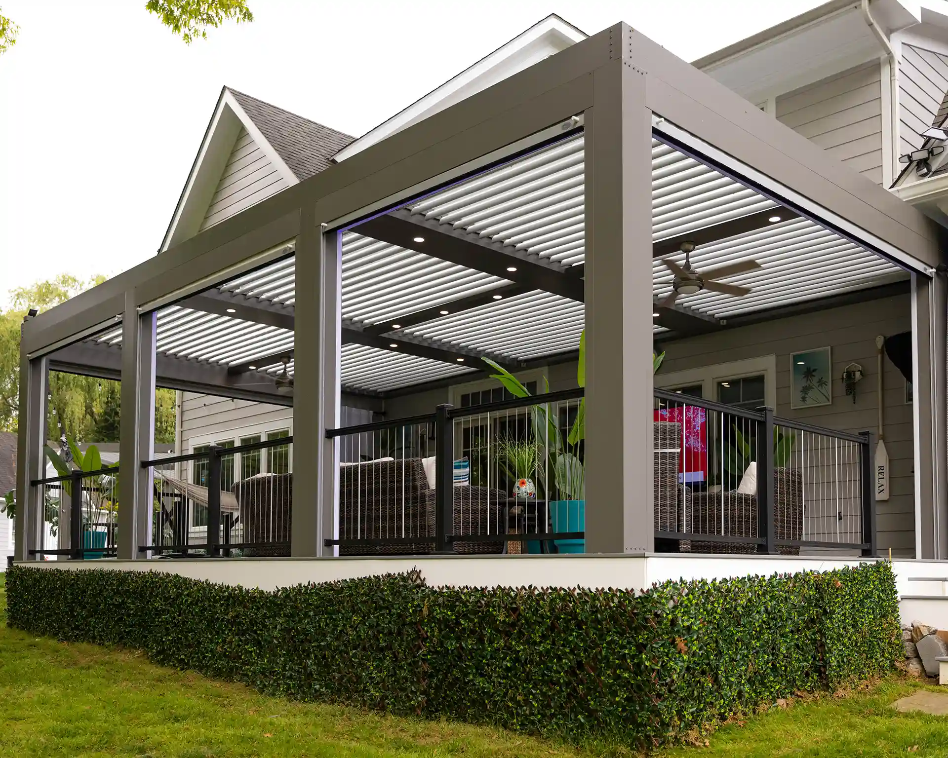 Photo of a StruXure Pergola with structural enhancements
